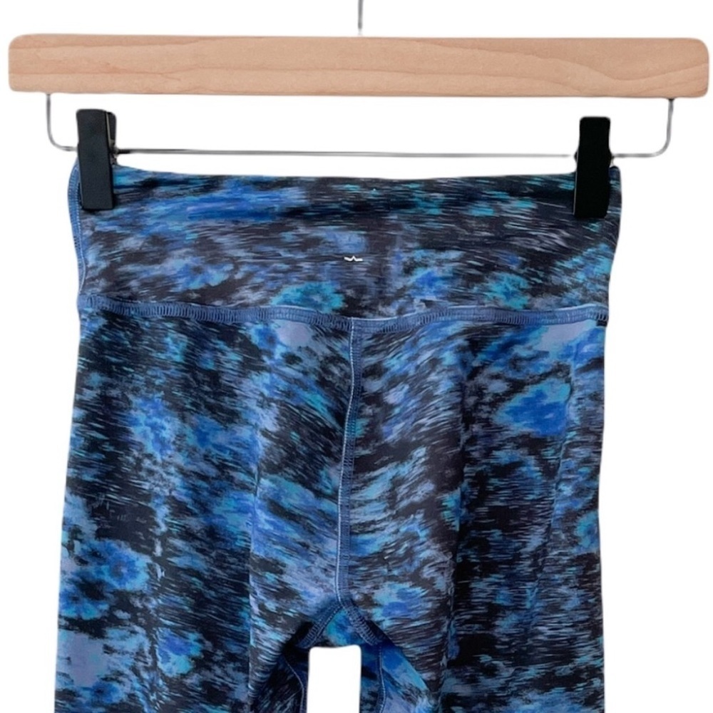 Beyond Yoga High Waisted Full Length Leggings Blue Black Pattern Stretchy Soft - Picture 4 of 7